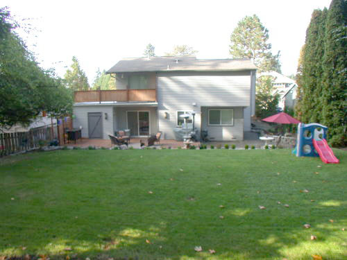 Lower level fireplace